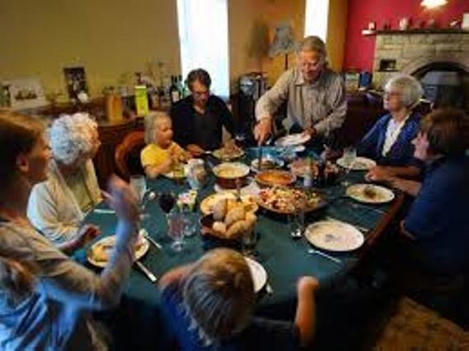 large family dinner gathering